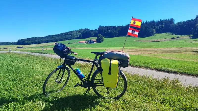 Bike with flags