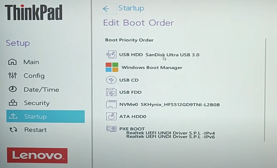 BIOS - Boot Menu