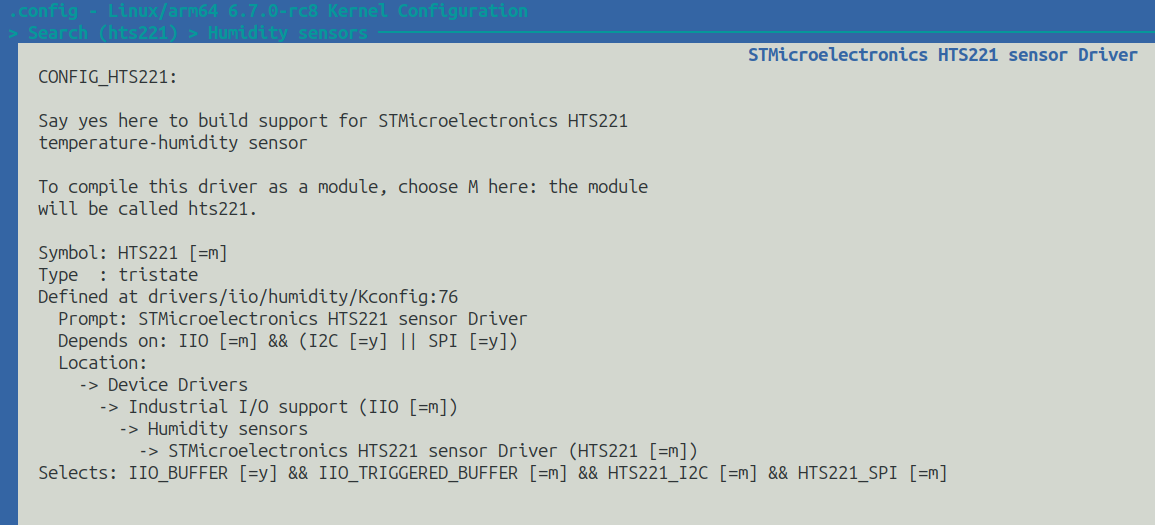 hts221-menuconfig