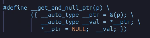 get and null ptr macro