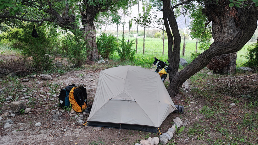 Camping in a little forest