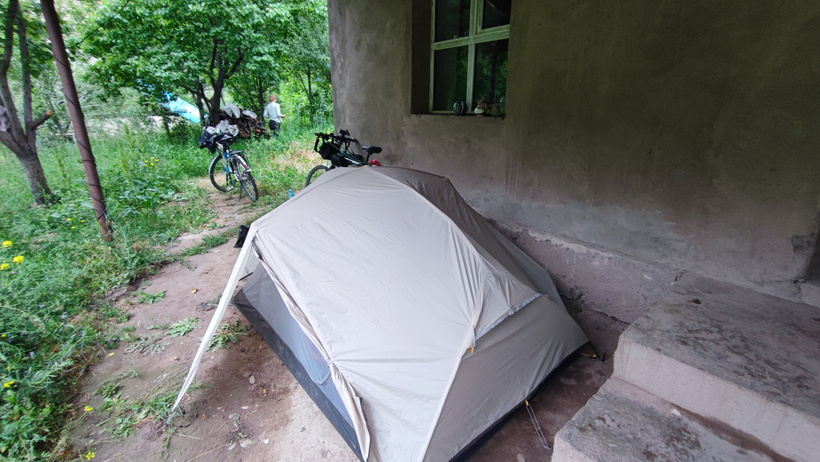 Camping in somebody's yard