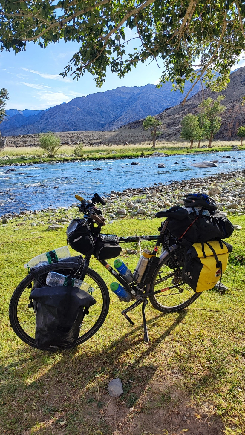 A picnic spot by the river
